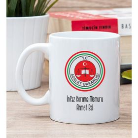 Hediye Dükkanı Kişiye Özel İnfaz Koruma Memuru Baskılı Beyaz Kupa Bardak