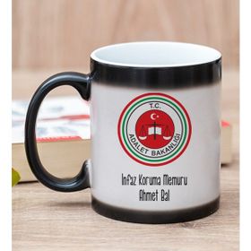 Hediye Dükkanı Kişiye Özel İnfaz Koruma Memuru Baskılı Sihirli Kupa Bardak