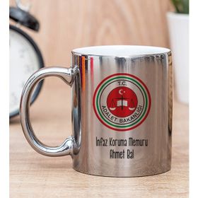 Hediye Dükkanı Kişiye Özel İnfaz Koruma Memuru Baskılı Silver Kupa Bardak