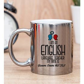 Hediye Dükkanı Kişiye Özel İngilizce Öğretmeni Silver Kupa Bardak
