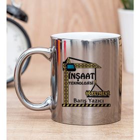 Hediye Dükkanı Kişiye Özel İnşaat Teknolojisi Öğretmeni Silver Kupa Bardak