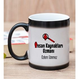 Hediye Dükkanı Kişiye Özel İnsan Kaynakları Uzmanı Sihirli Kupa Bardak