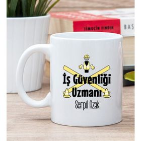 Hediye Dükkanı Kişiye Özel İş Güvenliği Uzmanı Beyaz Kupa Bardak