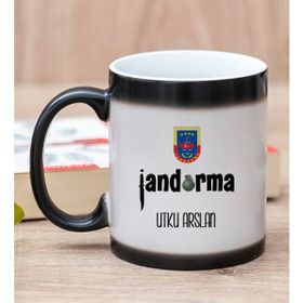 Hediye Dükkanı Kişiye Özel Jandarma Baskılı Sihirli Kupa Bardak