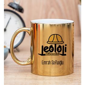 Hediye Dükkanı Kişiye Özel Jeoloji Mühendisi Gold Kupa Bardak