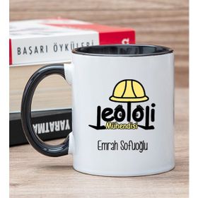 Hediye Dükkanı Kişiye Özel Jeoloji Mühendisi Siyah Kupa Bardak
