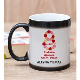 Hediye Dükkanı Kişiye Özel Kadınlar Günü Hediyesi Sihirli Kupa Bardak