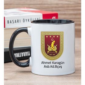 Hediye Dükkanı Kişiye Özel Kara Kuvvetleri Siyah Kupa Bardak