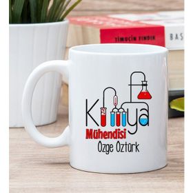 Hediye Dükkanı Kişiye Özel Kimya Mühendisi Beyaz Kupa Bardak