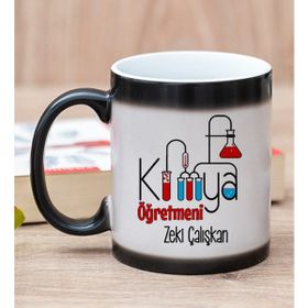 Hediye Dükkanı Kişiye Özel Kimya Öğretmeni Sihirli Kupa Bardak