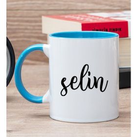 Hediye Dükkanı Kişiye Özel Kişiye Özel İsim Yazılı Mavi Kupa