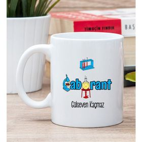 Hediye Dükkanı Kişiye Özel Laborant Beyaz Kupa Bardak