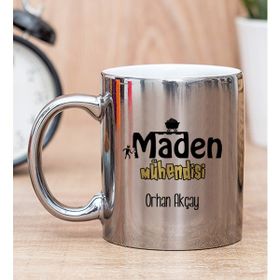 Hediye Dükkanı Kişiye Özel Maden Mühendisi Silver Kupa Bardak