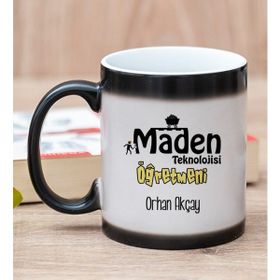 Hediye Dükkanı Kişiye Özel Maden Teknolojisi Öğretmeni Sihirli Kupa Bardak