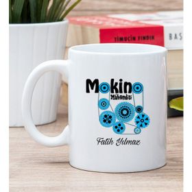 Hediye Dükkanı Kişiye Özel Makine Mühendisi Beyaz Kupa Bardak