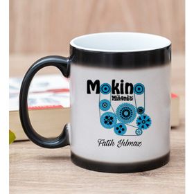 Hediye Dükkanı Kişiye Özel Makine Mühendisi Sihirli Kupa Bardak
