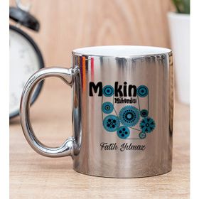 Hediye Dükkanı Kişiye Özel Makine Mühendisi Silver Kupa Bardak