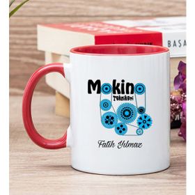 Hediye Dükkanı Kişiye Özel Makine Teknikeri Kırmızı Kupa