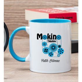 Hediye Dükkanı Kişiye Özel Makine Teknikeri Mavi Kupa