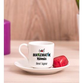 Hediye Dükkanı Kişiye Özel Matematik Mühendisi Porselen Türk Kahvesi Fincanı
