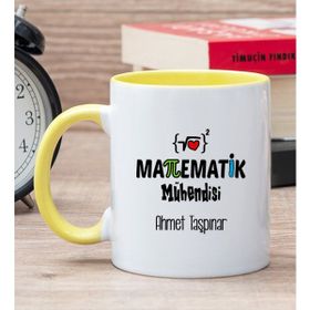 Hediye Dükkanı Kişiye Özel Matematik Mühendisi Sarı Kupa Bardak