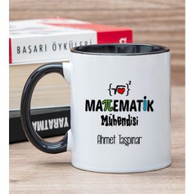 Hediye Dükkanı Kişiye Özel Matematik Mühendisi Siyah Kupa Bardak
