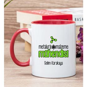Hediye Dükkanı Kişiye Özel Metalurji ve Malzeme Mühendisi Kırmızı Kupa