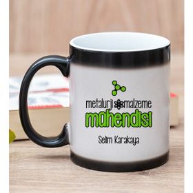 Hediye Dükkanı Kişiye Özel Metalurji ve Malzeme Mühendisi Sihirli Kupa Bardak