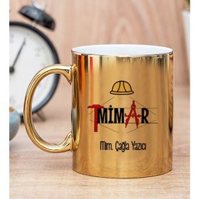 Hediye Dükkanı Kişiye Özel Mimar Gold Kupa Bardak