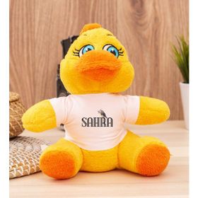 Hediye Dükkanı Kişiye Özel Minik Serçe İsim Yazılı Peluş Civciv