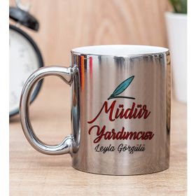 Hediye Dükkanı Kişiye Özel Müdür Yardımcısı Silver Kupa Bardak