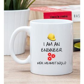 Hediye Dükkanı Kişiye Özel Mühendis Baskılı Beyaz Kupa Bardak