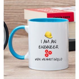 Hediye Dükkanı Kişiye Özel Mühendis Mavi Kupa