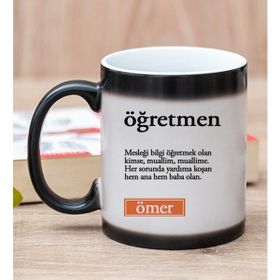 Hediye Dükkanı Kişiye Özel Öğretmen Kelime Anlamı Sihirli Kupa Bardak