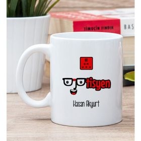 Hediye Dükkanı Kişiye Özel Optisyen Baskılı Beyaz Kupa Bardak