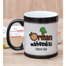Hediye Dükkanı Kişiye Özel Orman Mühendisi Sihirli Kupa Bardak