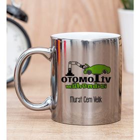 Hediye Dükkanı Kişiye Özel Otomotiv Mühendisi Silver Kupa Bardak
