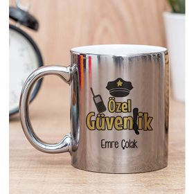 Hediye Dükkanı Kişiye Özel Özel Güvenlik Baskılı Silver Kupa Bardak