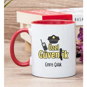 Hediye Dükkanı Kişiye Özel Özel Güvenlik Kırmızı Kupa