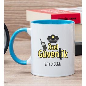 Hediye Dükkanı Kişiye Özel Özel Güvenlik Mavi Kupa