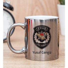 Hediye Dükkanı Kişiye Özel Özel Harekat Polisi Baskılı Silver Kupa Bardak