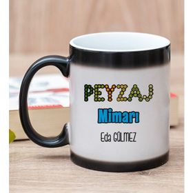 Hediye Dükkanı Kişiye Özel Peyzaj Mimarı Baskılı Sihirli Kupa Bardak