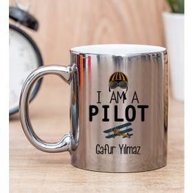Hediye Dükkanı Kişiye Özel Pilot Silver Kupa Bardak