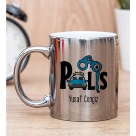 Hediye Dükkanı Kişiye Özel Polis Silver Kupa Bardak