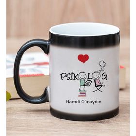 Hediye Dükkanı Kişiye Özel Psikolog Baskılı Sihirli Kupa Bardak