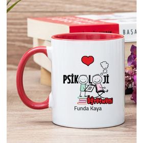 Hediye Dükkanı Kişiye Özel Psikoloji Öğretmeni Kırmızı Kupa