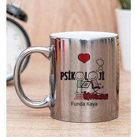 Hediye Dükkanı Kişiye Özel Psikoloji Öğretmeni Silver Kupa Bardak