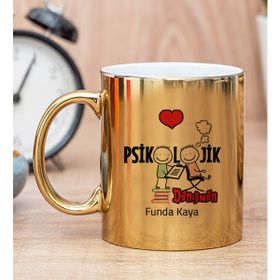 Hediye Dükkanı Kişiye Özel Psikolojik Danışman Gold Kupa Bardak