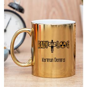 Hediye Dükkanı Kişiye Özel Radyolog Gold Kupa Bardak
