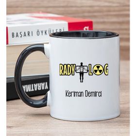 Hediye Dükkanı Kişiye Özel Radyolog Siyah Kupa Bardak